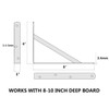 NEODROP 16-Pack 8 Inch Heavy Duty Shelf Brackets, Large Wall