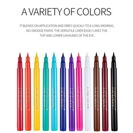 BONNIE CHOICE 12 Colors Matte Liquid Eyeliner Set, Colorful Neon Eyeliner Pencil Rainbow Waterproof Long Lasting Matte Colorful Milti-Functional Eyeshadow Pen Eye Makeup Valentines Day Gifts for Women