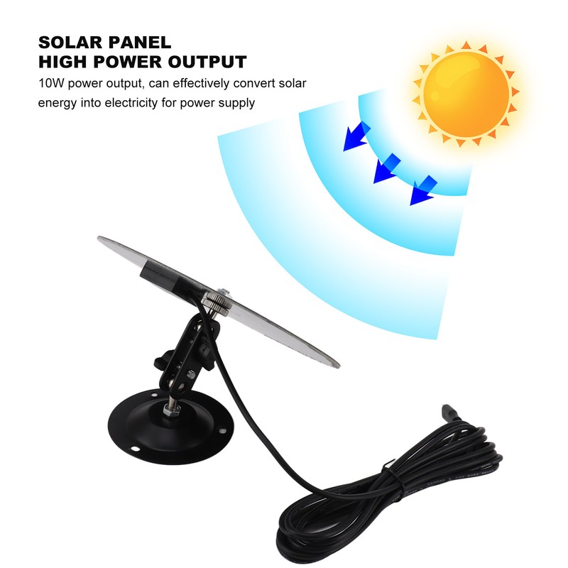 Solar Panel 10W 5V Efficient Conversion Waterproof Round Shape for