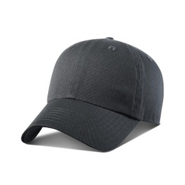 GADIEMKENSD Extra Curved Brim Baseball Cap, Womens Baseball Hat, Plain Dad Hat with Adjustable, Ball Caps for Men Unstructured Blank Low Profile Golf Hats for Gym Running Tennis Workout Dark Grey