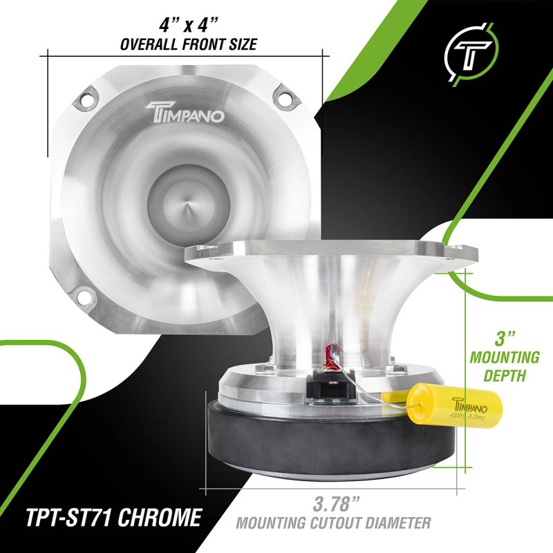 Timpano 2x Timpano 900 Watt 4" PRO Audio Super Car