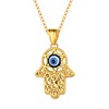 Supcare Women's Hamsa Hand Fatima Necklace Stainless Steel Evil Eye