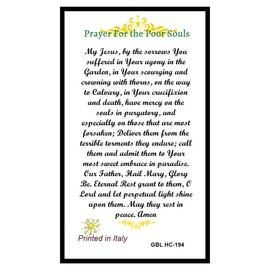 Prayer for The Poor Souls in Purgatory Prayer Card Blessed by Pope Francis