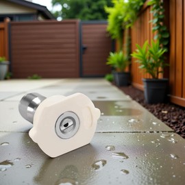 White Pressure Washer Spray Nozzle Tip 40 Degree Metal Nozzle Tips, Standard Pressure Washer Parts and Accessories, Pressure Washer Accessories