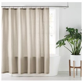 Nestwell 72-Inch x 72-Inch Solid Hemp Shower Curtain in Dove Tan