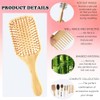 Juego de 8 cepillos de bambú para el cabello, de