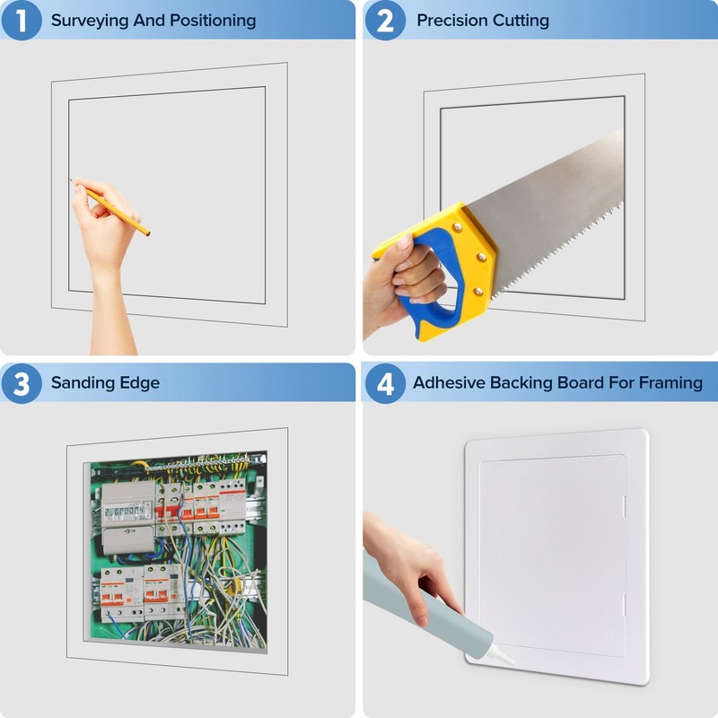 Donext Access Panel for Drywall 8x8 in, 2PC Plastic Wall