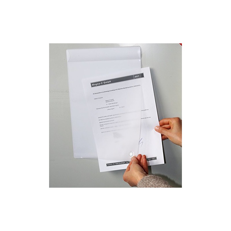 Magna-C® Magnetic Transparent Wallet, with Magnetic Closure, Ideal for Documents