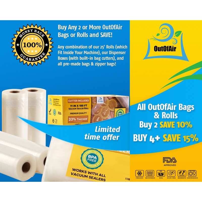Vacuum Sealer Roll & Bag Cutter (8" x 100') 4