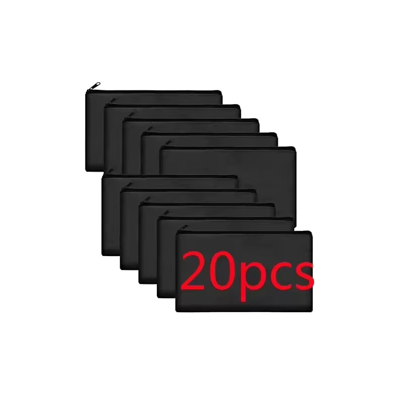 Blank Canvas Zipper Pouches for DIY Crafts, 8.27 × 4.72