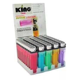 KING DISPOSABLE BUTANE LIGHTERS NEW IN BOX-100 Ct WHOLESALE LOT