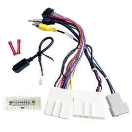 Adaptador de arnés de radio ISO de 16 pines para Nissan 2010-2017 con adaptador de antena de radio SWC, arnés de cableado estéreo de coche Android de 16 pines con cable inverso para Xterra Altima