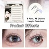 Individual False Eyelashes Set, 10.4 x 9.8 cm Clear Case,