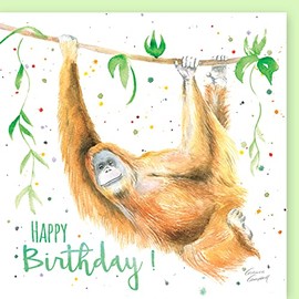 Orangutan Quality Blank Birthday Card