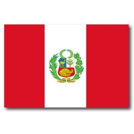 STICKER FRENZY Peru Peruvian Flag Car Decal - 3" x 5"