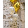 12" Gold Confetti Balloons, 6ct