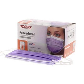 Crosstex GCPLV Procedural Ear Loop Mask, Latex-Free, Lavender (Pack of 500)