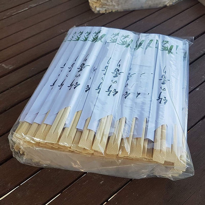 (Pack of 30 Pairs) Disposable Bamboo Wooden Chopsticks Individually Wrapped