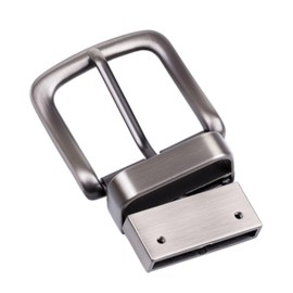 DJCAIZYY 1.5" (38mm) Belt Buckle Replacement Buckle Reversible Belt Buckle Classic Business Gray Brushed