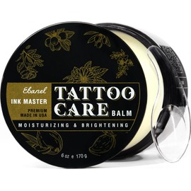 Ebanel Tattoo Balm 6oz, Premium Tattoo Aftercare Cream Brightener Ink Color Enhancing Butter Moisturizer with Herbal Essences and Essential Oils, All-Stage Tattoos Ointment After Care Kit Supplies