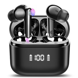 AI Language Translator Earbuds with Audio and Video Calls, 3-in-1 Bluetooth 5.4 Translation Earbuds with 164 Real Time Languages/6 Translation Modes, 48H AI Headphones with APP for Business/Learning