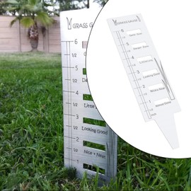 LT Easiyl 2PCS Gardening Grass Gauges Grass Plant Growth Measurement Rulers Stainless Steel Garden Lawn Weeding Tool Mowing Measurement Tools