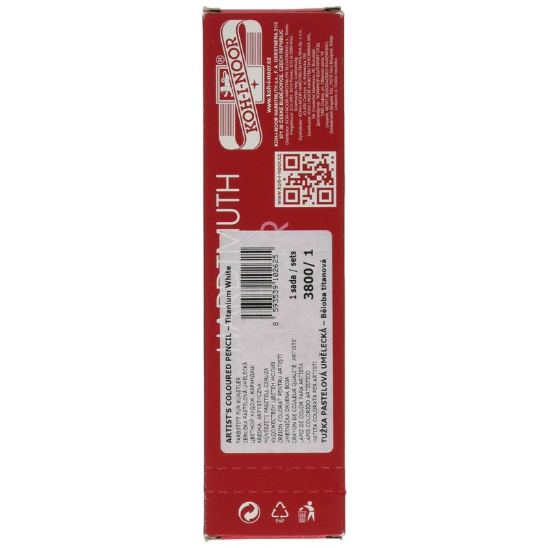 KOH-I-NOOR 3800 Artists Coloured Pencil - Titanium White (Box of
