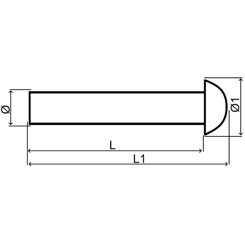 AERZETIX - C62013 - Set of 20 aluminium rivets diameter