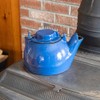 Blue Enameled Humidifying Kettle