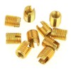 Self Tapping Threaded Inserts, 50PCS M3-M12 Carbon Steel Thread Slotted