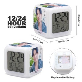 Snowman Meguro Lotus Alarm Clock, Wakes You On Time, Present, Circulation Discoloration, Time and Temperature Double Display, Determining Time, Color Change, Multifunctional, MoE Cute