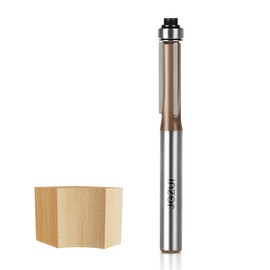 1/4" Shank 3-Blade Flush Trim Router Bit 3Flute Pattern Wood Router Bit, 1/4" Diameter, with Bearing Woodworking Milling Cutter