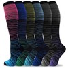 Bropite Calcetines de compresión para mujeres y hombres, 6 pares