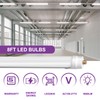 ELEKICO 8FT Led Bulbs, Double Row Super Bright 72W 5000K