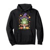 Cute Frog Witch On Mushroom With Pumpkins And Stars Pullover