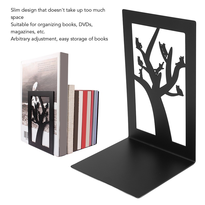4Pcs Metal Book Ends Orderly Storage Arbitrary Adjustment Smoother Edges