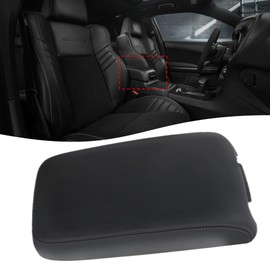 PMFCA Floor Center Console Armrest Lid Cover W/Base Assy Black for Dodge Charger 2011-2021 Chrysler 300 2015-2021 Replace 1VT06DX9AI