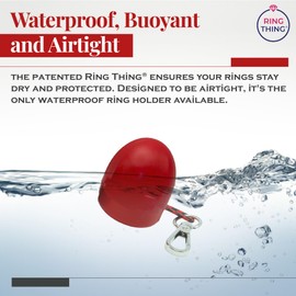 RING THING - Ring Holder Keychain, Jewelry Organizer and Storage, Portable Waterproof Ring Holder, Pill Box Keychain Container, Gym Accessory, and Travel Ring Case (Ruby Red)