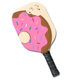 Pickleball Paddle, Paddles for Men and Women, Accessories for Indoor Outdoor Court Play, Pink Donut with Sprinkles - Single Paddle