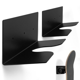 SINNNBLE 2 Pack Standard Skateboard Wall Mount Rack for Longboard Skateboard, Cruiser Boards and Penny Board Display Holder