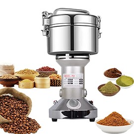 Grain Mill Grinder 750g High Speed Electric Stainless Steel Grinder Cereals Corn Flour Pulverizer Super Fine Powder Machine for Dry Spice Herbs Grains Coffee Rice Pepper(750g Stand Type)