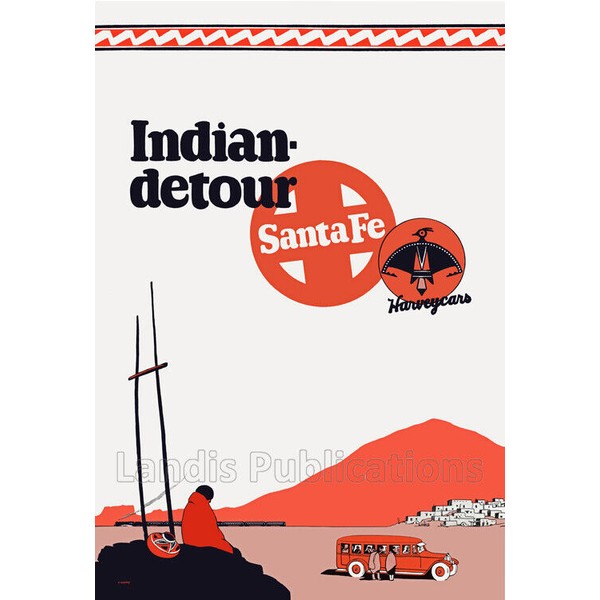 Fred Harvey and Santa Fe “Indian Detour” 1926 Travel Poster