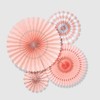 Coterie Pale Pink Party Fans – Set of 4 Hanging