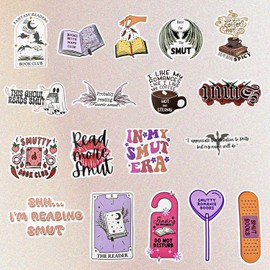 52Pcs Aesthetic Sticker, Funny Bookish Stickers Waterproof Cute Sticker Vinyl Book Stickers Decals for Laptop for Water Bottles, Scrapbooking, Notebook, Laptop