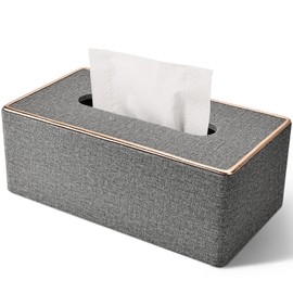 Richblue Tissue Case Stylish Tissue Box Tissue Cover Luxury PU Leather Tissue Box Internal Dimensions Approx. W23.5×D12×H8 cm Paper Towel Case Tissue Holder for Home/Office/Car/Hotel Fashion Interior