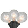 Northlight G50 Globe Patio Lights - Clear - 19' Black