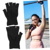 KONTONTY Protective Half Finger Gloves Nylon Coated Non-slip Thin Design