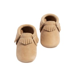 Freshly Picked - Soft Sole Leather Moccasins - Newborn Baby Girl Boy Shoes - Size 0 Weathered Brown