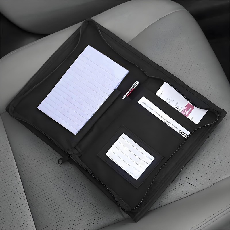 JRYGAC Vehicle Folder, Multiple Pockets, Board Folder, Car, Vehicle Document