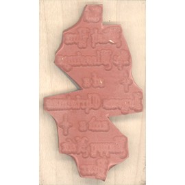 Stamps by Impression Holiday Happy New Year Greeting Christmas Rubber Stamp